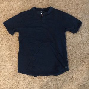Barstool Sports Navy Henley t shirt